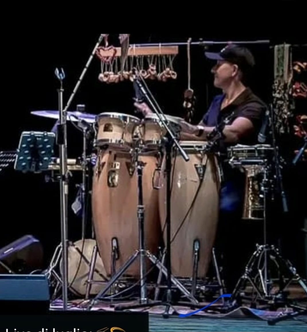 Conga set on stage
